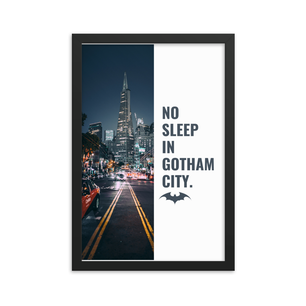 No Sleep x Batsy | Framed 12x18